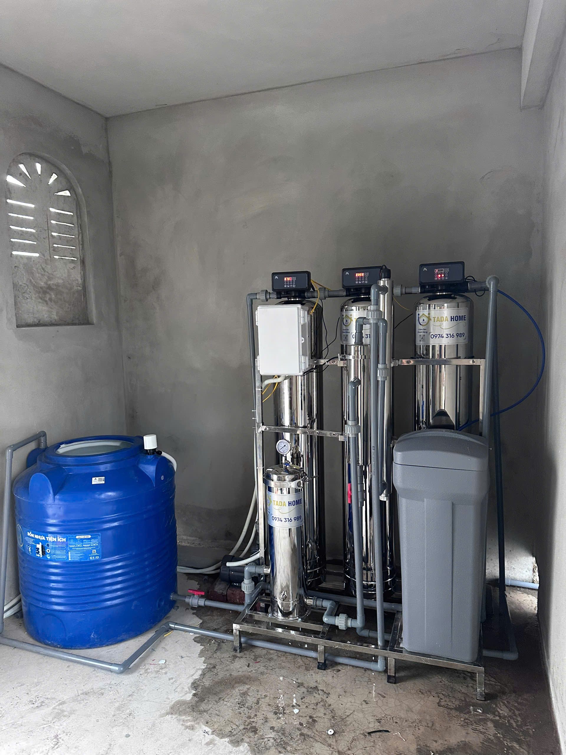 Lọc tổng đầu nguồn kết hợp máy RO cho gia đình – TADA Home