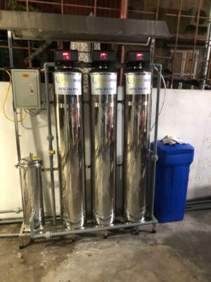 Hệ lọc tổng inox 3 cột van tự động sục rửa – TADA Home
