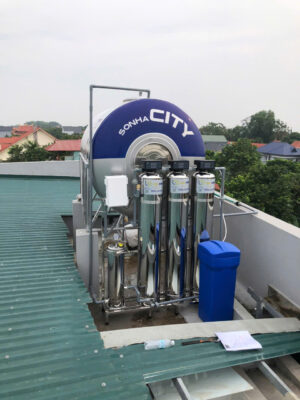 Hệ lọc tổng inox trên sân thượng nhà phố – TADA Home
